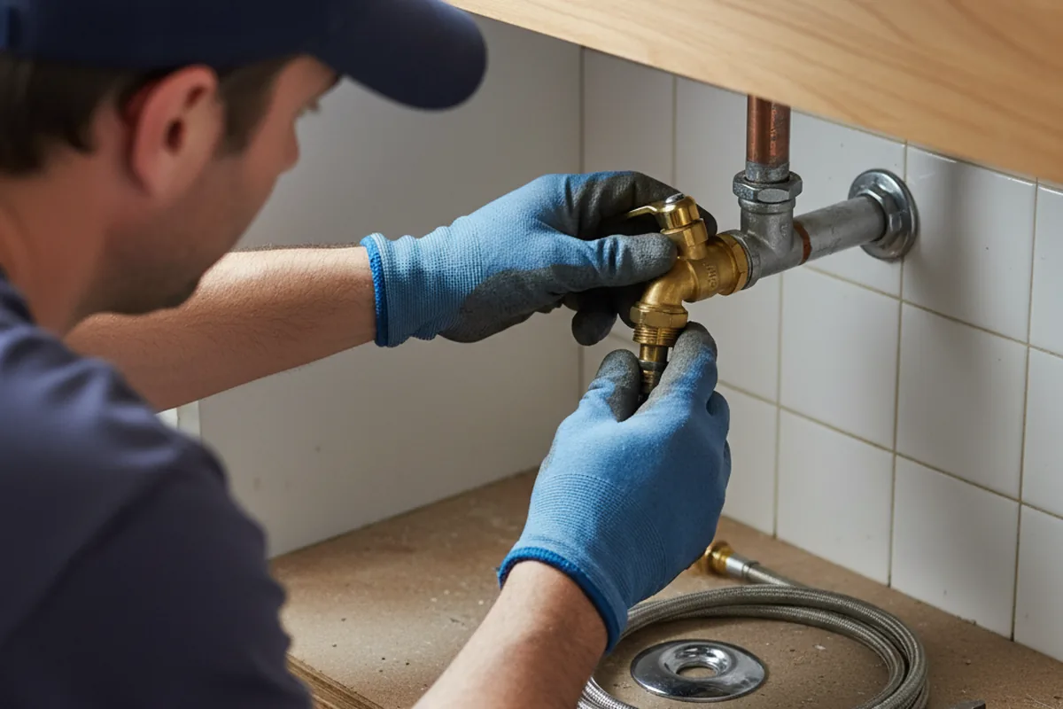 Shutoff valve and fitting work during Emergency Plumbing in Williamsport